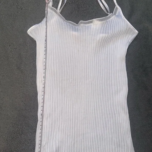Zimmerli White Ribbed Camisole - Picture 5 of 7